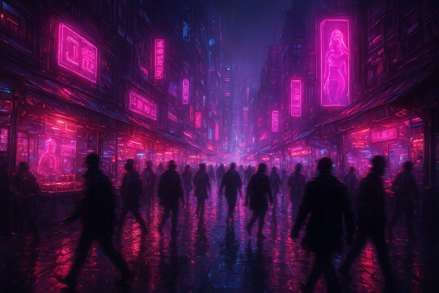 Chrome Market Rush AI wallpaper, 1536x1024