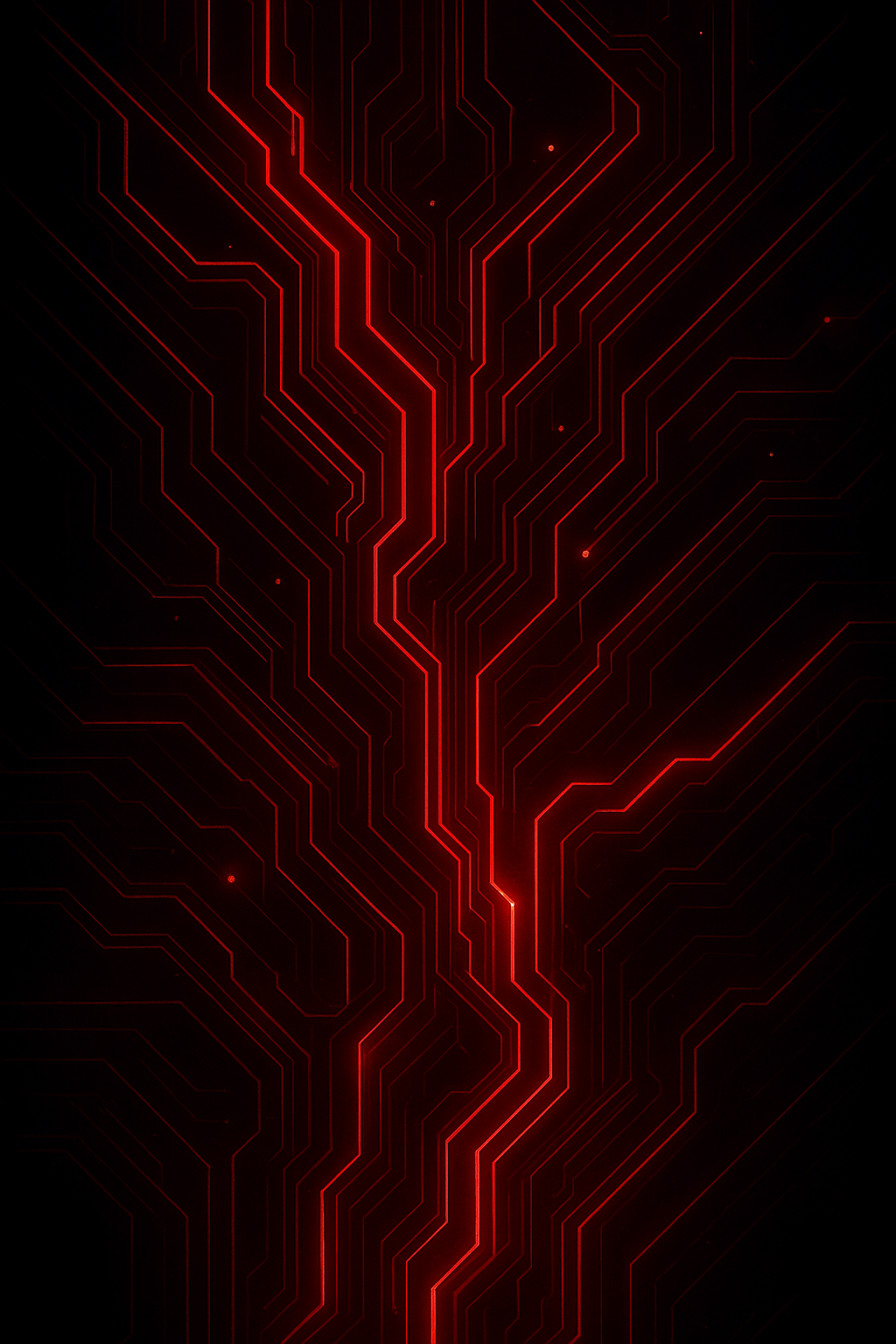 Crimson Circuit Vertical AI wallpaper, 1024x1536